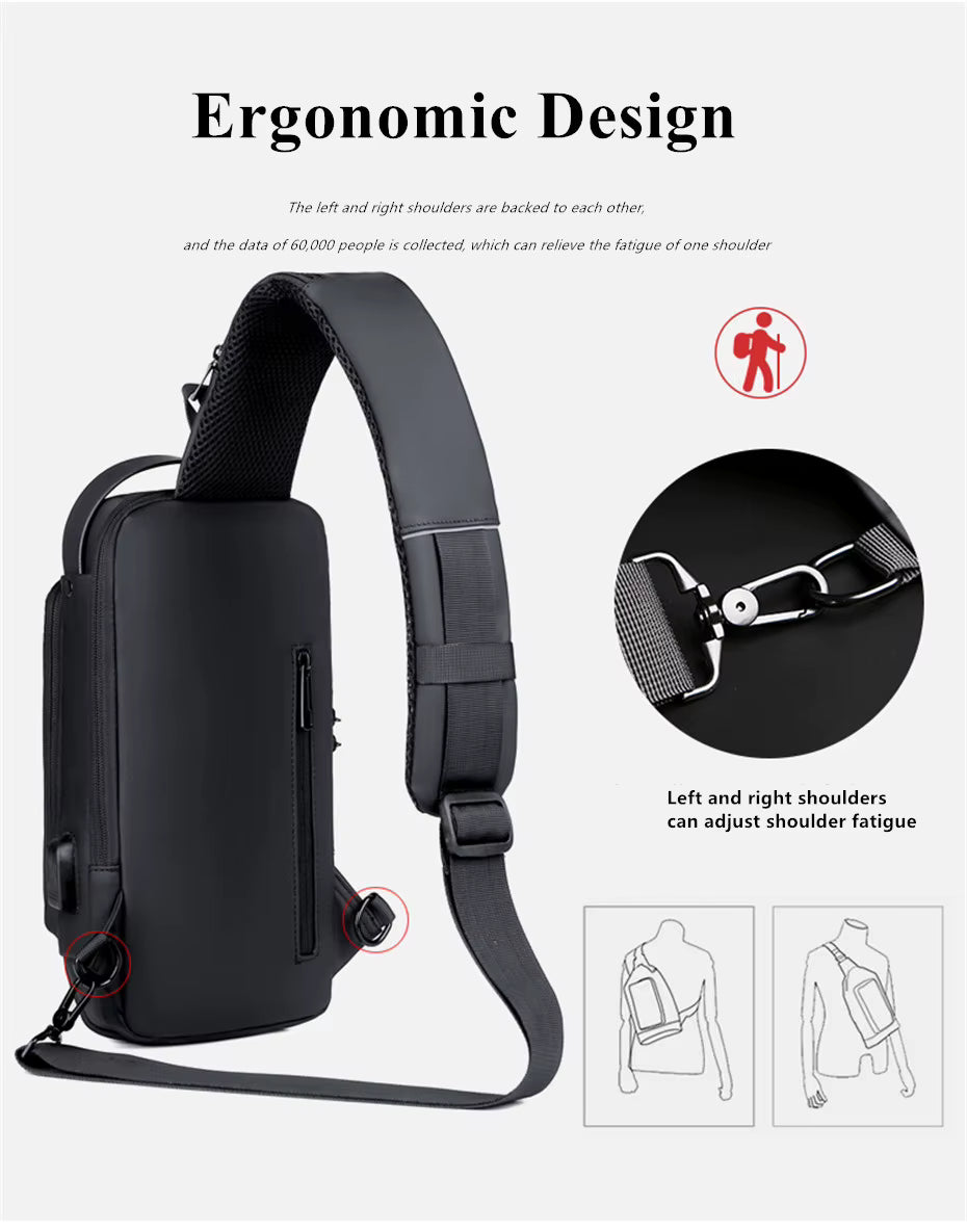SACHOUCH JEEP MODÈLE 5 SACOCHE ANTIVOL - USB - IMPERMÉABLE