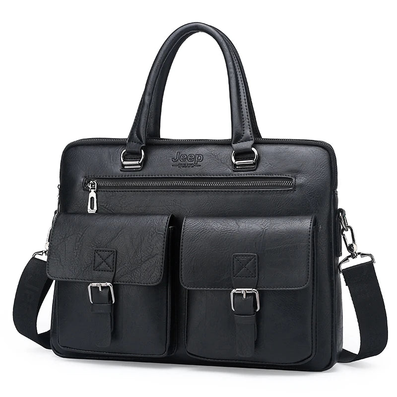 JEEP BULUO CARTABLE EN CUIR PU Jeep Buluo dz Porte documents et Sacoches en Cuir pour homme